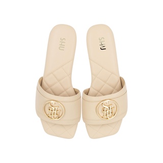 SHU PALETTE SOFT SIGNET ON RIVIERA SANDALS - NUDE รองเท้าแตะ