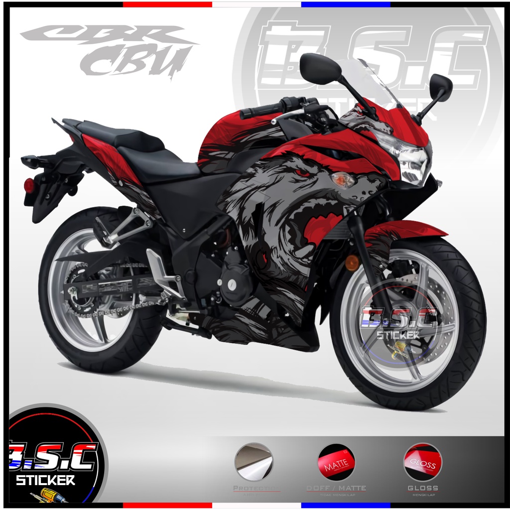 FULL BODY Decal Sticker CBR CBU Thailand Wolf Motif