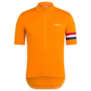 พร้อมส่ง เสื้อกีฬาแขนสั้น ลาย RAPHA สีส้ม แฟชั่นฤดูร้อน สําหรับผู้ชาย 2022