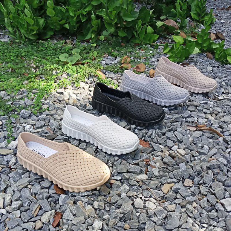 Shoes1190 รองเท้าคัชชูยางBAZUOรองเท้ายางคุณภาพดีผลิตในไทย#36-41size#