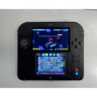 06817 Nintendo 2ds สีดำใส แปลง luma เมม 64G เกมส์เต็ม