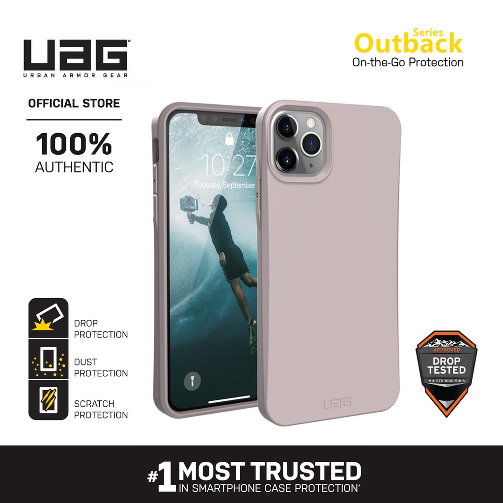 UAG iPhone 11 Pro Max / iPhone 11 Pro / iPhone 11 เคสกันกระแทก Cover Outback Eco-Friendly Slim Protective 100% Biodegradable &amp; Compostable iPhone Casing