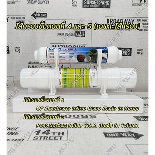 ไส้กรองน้ำ UF Membrane Waco PostCarbon C.C.K. เฉพาะไส้กรอง ไม่รวมคลิปล็อก