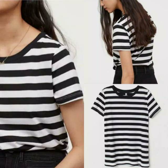 H&m M - H&M เสื้อยืดแถบใหญ่