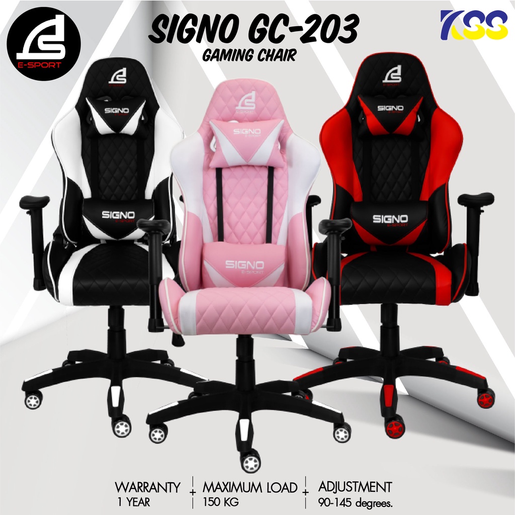 Signo GC-203 Gaming Chair เก้าอี้เกมมิ่ง มีให้เลือก 3สี สินค้ารับประกัน 1 ปี🚀🚀