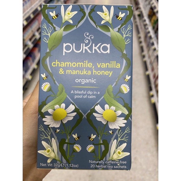 Pukka Chamomile , Vanilla &amp; Manuka Honey Organic Tea 32 G.