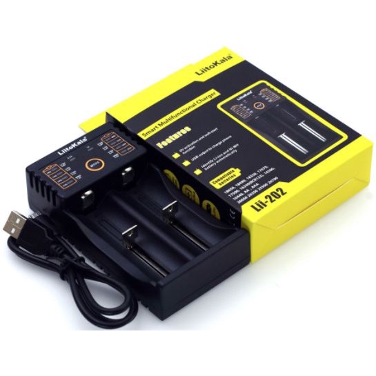 เครื่องชาร์จ 18650 LiitoKala Lii-202 แบบ 2 ช่อง