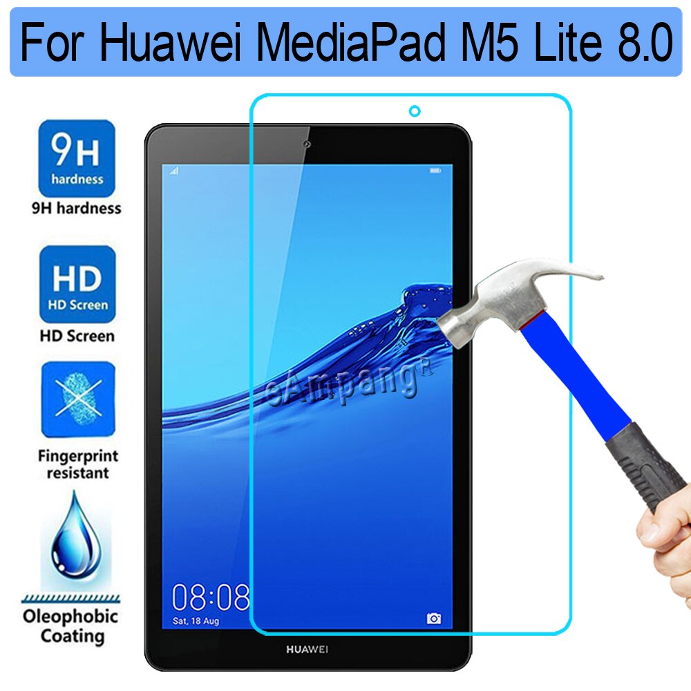 กระจกนิรภัย Huawei Mediapad M5 Lite 8 8.0 inch JDN2-L09 Screen Protector Tablet Screen Protector fil
