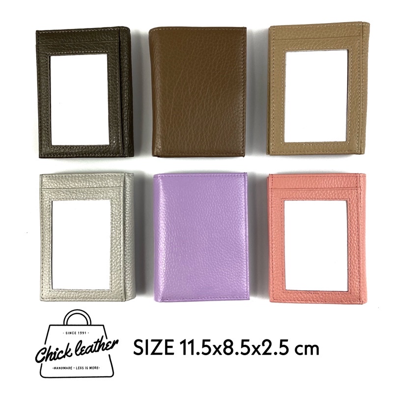 พร้อมส่ง กระเป๋าสตางค์หนังแท้ 2 พับ #0663