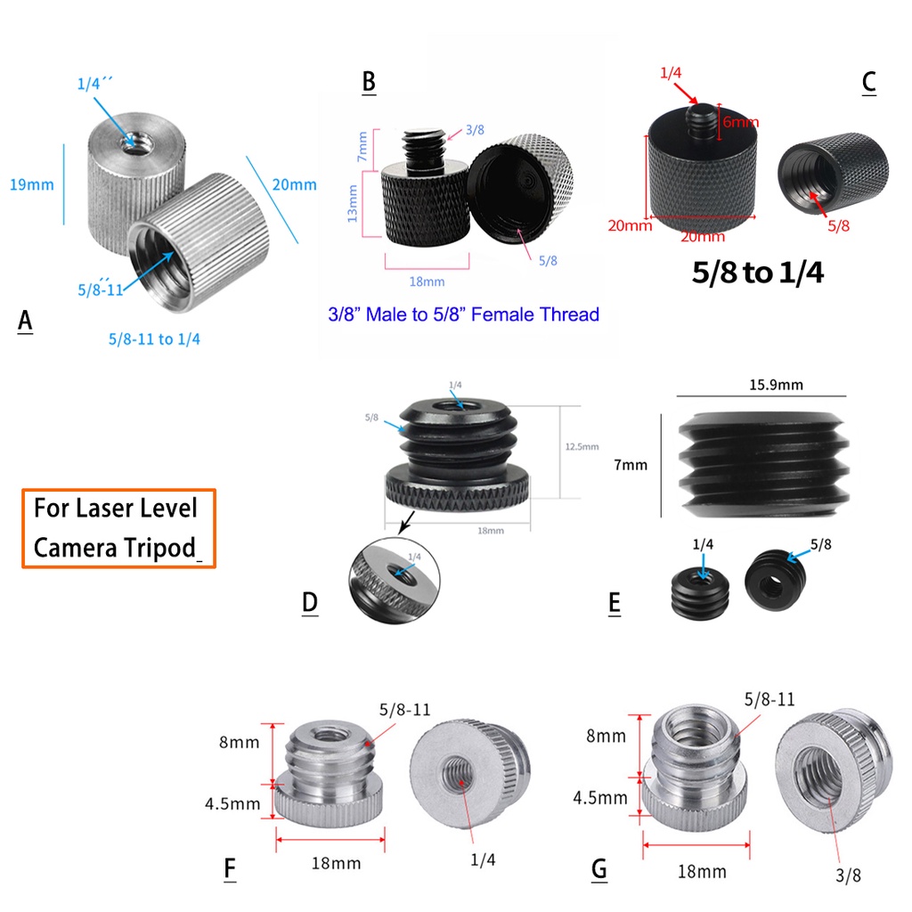 Xt-xinte อะแดปเตอร์สกรูขาตั้งกล้อง ตัวเมีย 3/8 เป็นตัวผู้ 1/4 อุปกรณ์เสริม