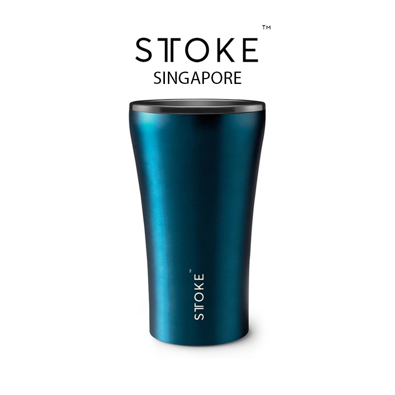 Sttoke [Steel Blue] 12/8 Oz Cup ถ้วยกาแฟเซรามิกกันกระแทกแบบใช้ซ้ําได้