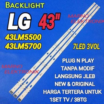 LG LED TV BL BACKLIGHT 43LM5500 43LM5500PTA 43LM5700 43LM5700PTC 7K 3V