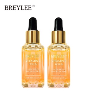 Breylee เซรั่มวิตามินซีธรรมชาติ บํารุงผิวหน้า กระจ่างใส ไวท์เทนนิ่ง ต่อต้านริ้วรอย 2 ชิ้น