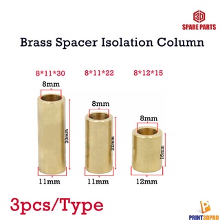 Brass Spacer Column/Separation Pillar washer Column Non-threaded Spacer 3pcs/type