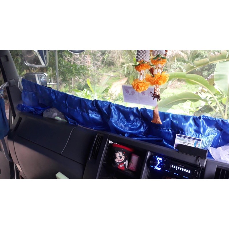 ผ้าม่านหน้ารถบรรทุก ถ่ายจากงานจริง 🚚สิบล้อ 6 ล้อ❗️ความกว้าง2เมตร27โดยประมาน❗️สูง65💥ฟรี💥มีอุปกรณ์ลวดและตะขอ❗️ - รูปที่ 2