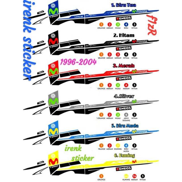 Yamaha F1ZR movistar Striping / F1ZR รูปลอก / F1ZR การเปลี่ยนแปลง / Yamaha F1ZR / F1ZR body /