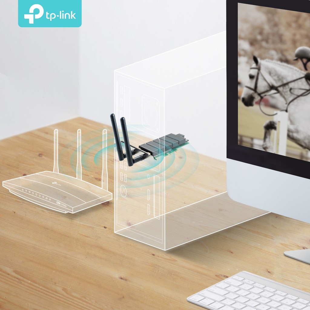 TP-Link Archer T4E การ์ด WiFi AC1200 Dual Band PCI Express Adapter ตัวรับสัญญาณ WiFi สำหรับคอมพิวเตอร์พีซี