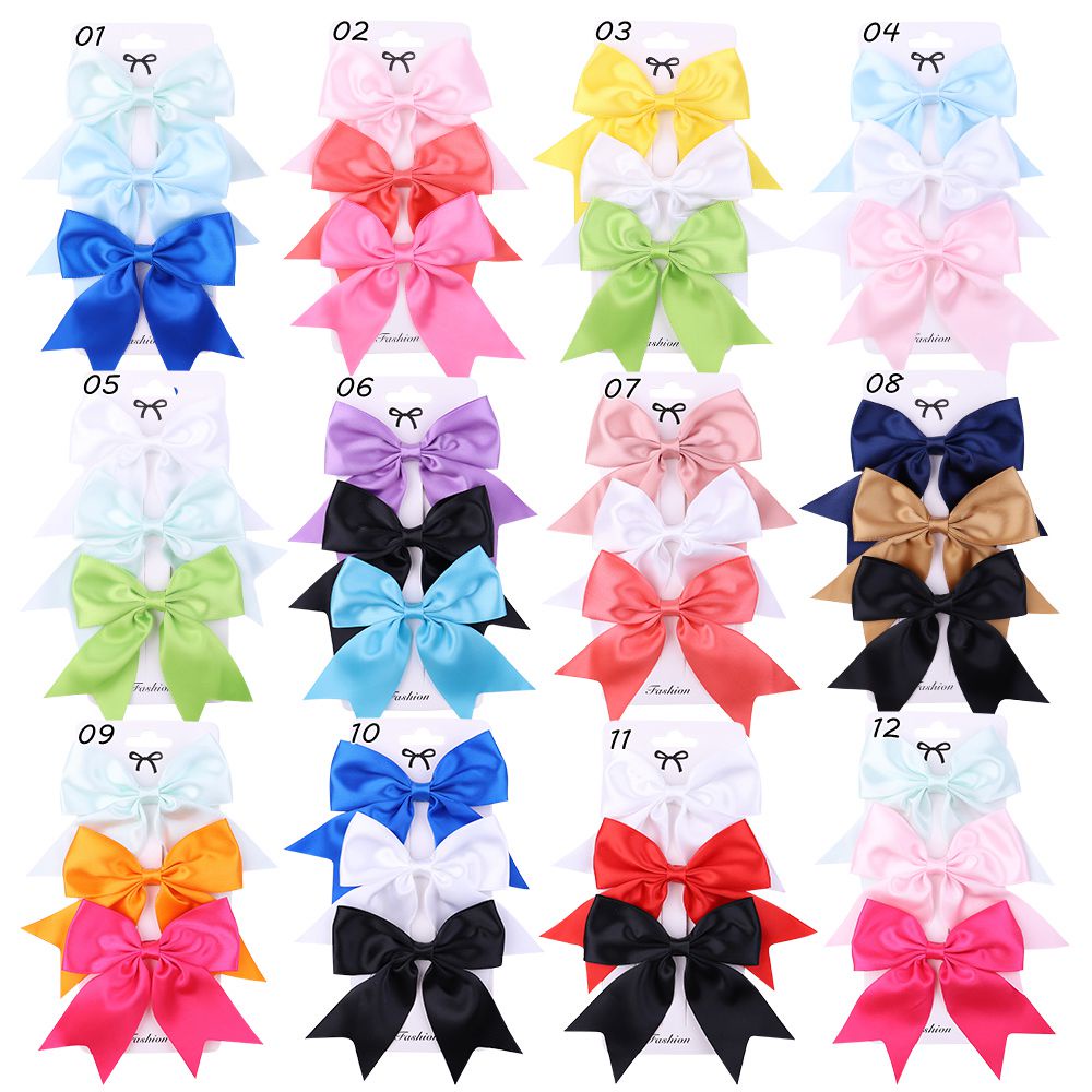 กิ๊บติดผม โบว์น่ารัก หลายสี กิ๊บติดผม กิ๊บติดผม แฮนด์เมด ของขวัญคริสต์มาส สําหรับเด็ก 3 ชิ้น / ชุด