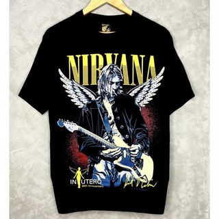 เสื้อวง วินเทจ แขนสั้น มือหนึ่ง แท้ Nirvana 🎸🎤