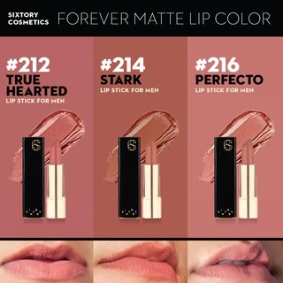 212 SIXTOR Forever Matte Lip ซิคซ์ทอรี่ ลิปสติกเนื้อแมท (ลิปสีผู้ชาย/ไม่โป๊ะ/กลบปากคล้ำ)