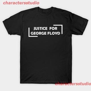 charactersstudio 2021 เสื้อยืดแฟชั่นคอกลมแบบลําลอง George Floyd sale