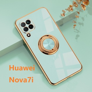 Lens protect เคส Huawei Nova 7i Nova7 SE Nova5T phone case with Ring Holder Nova8 Nova9 Phone Cover เคสกันกระแทก