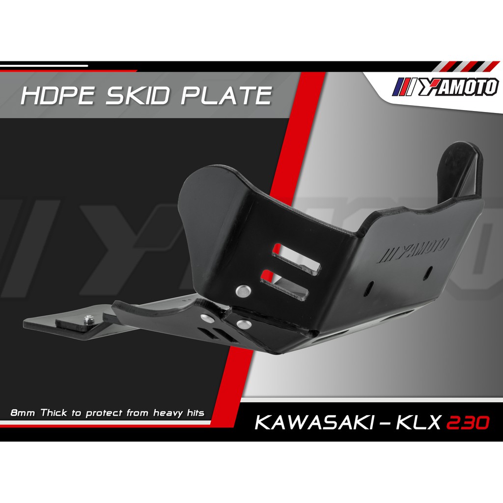 การ์ดแคร้งKLX230L/R พลาสติกHDPE ความหนา 8 mm.(สินค้าพร้อมส่ง)