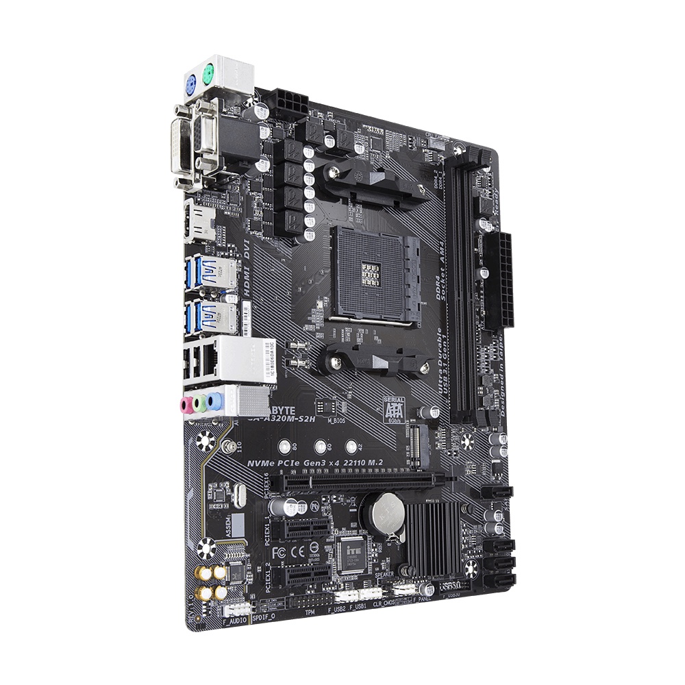 MAINBOARD GIGABYTE A320M-S2H AM4 รับประกัน3ปี by SVOA
