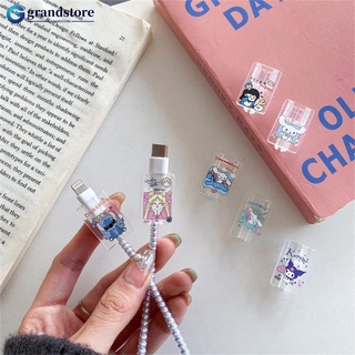 Grandstore เคส TPU นิ่ม แบบใส ป้องกันสายเคเบิล USB ลายการ์ตูน สําหรับโทรศัพท์ IP D1H1 1 ชิ้น