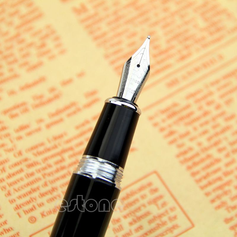 New Jinhao 159 Black And Silver for M Nib Fountain Pen Thick
