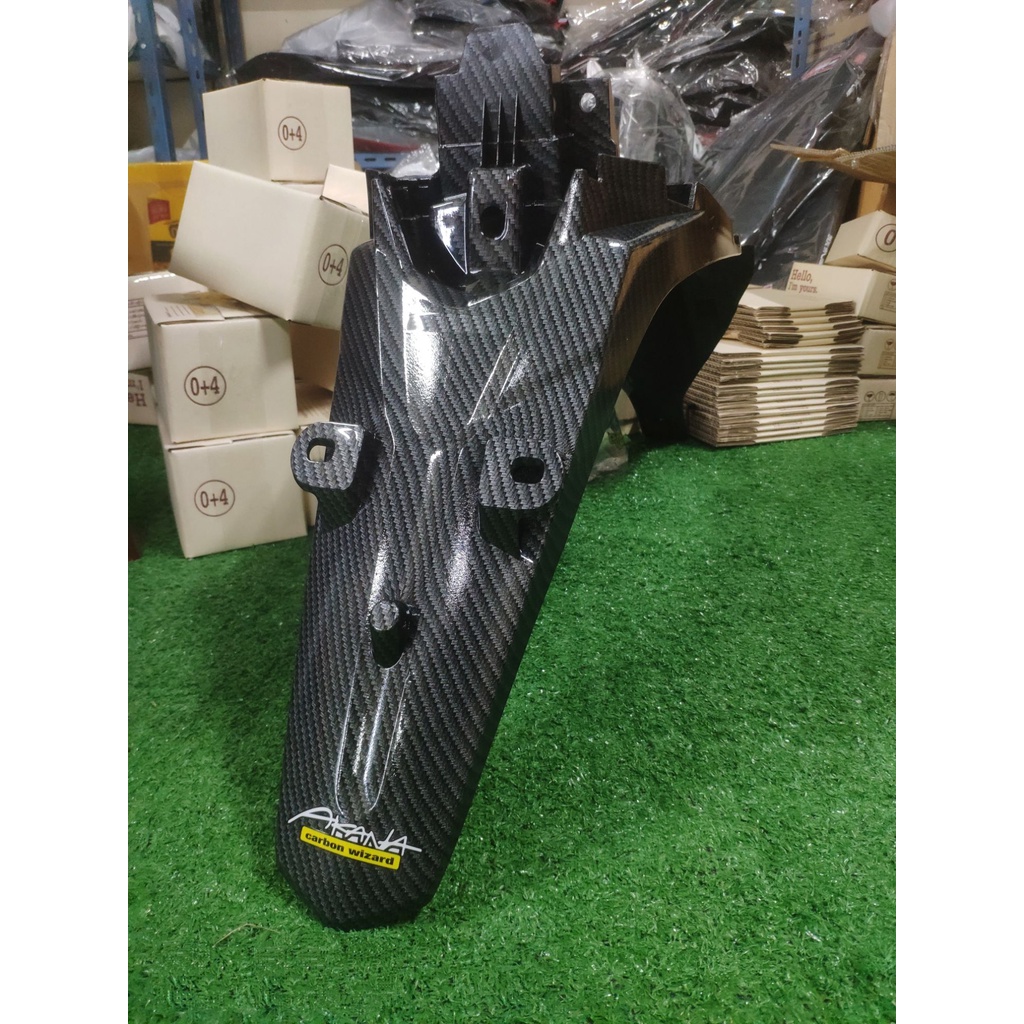 บังโคลนหลัง บังโคลนท้าย คาร์บอน 5D Wave 110I ปี 2021-2025 แถมสติ๊กเกอร์Akana