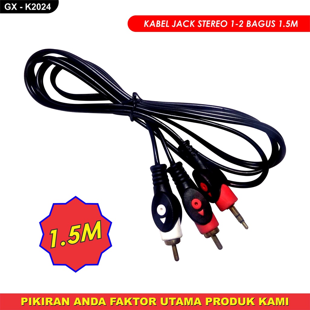 Audio To 2 Rca Gold Plated Cable/2in1 Aux Audio Jack Cable - Rca/2 in 1 สายลําโพง k2024
