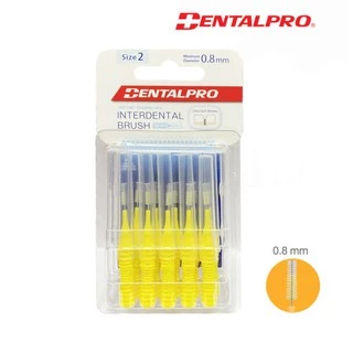 แปรงซอกฟัน Dentalpro I-Shaped interdental brush ขนแปรงนุ่ม แพคละ 10 ชิ้น (ขนตรง)