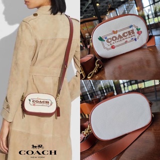 COACH C2764 BADGE CAMERA CROSSBODY WITH GARDEN EMBROIDERY BADGE