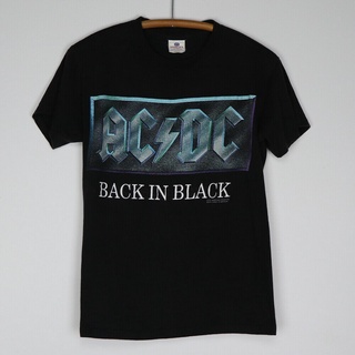 ผ้าฝ้ายคอกลมเสื้อยืด สีดํา สไตล์วินเทจ 1991 ACDC สําหรับผู้ชาย 288417from S-4XL