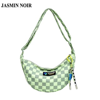 Jasmin NOIR กระเป๋าสะพายไหล่ สะพายข้าง ลายสก๊อต แต่งพู่ สําหรับผู้หญิง