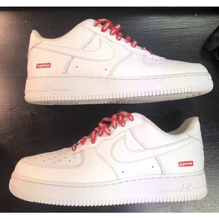 Nike Air Force1 x Supreme Low White CU9225 100 ไนกี้ของแท้100% แอร์ฟอร์ซ1 x ซุพรีม สีขาว ปี 2020