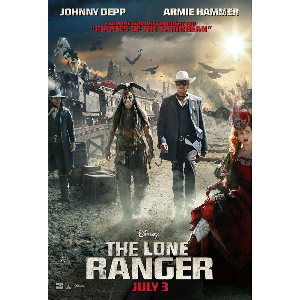 โปสเตอร์ หนัง เดอะ โลนเรนเจอร์ หน้ากากพิฆาตอธรรม The Lone Ranger 2013 POSTER 24”x35” Inch Disney Mov