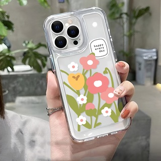 เคสโทรศัพท์มือถือ แบบใส ลายดอกไม้ สําหรับ iphone 14 Pro Max Plus 13 11 12 7Plus X XR XS Max 7 8 SE 2020