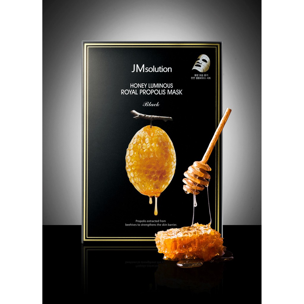 JMsolution Honey Luminous Royal Propolis Mask Black Single Sheet
