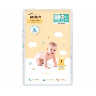 ผ้าอ้อมสำเร็จรูป แพมเพิส เบบี้โมบี้ Baby moby ไซต์ M