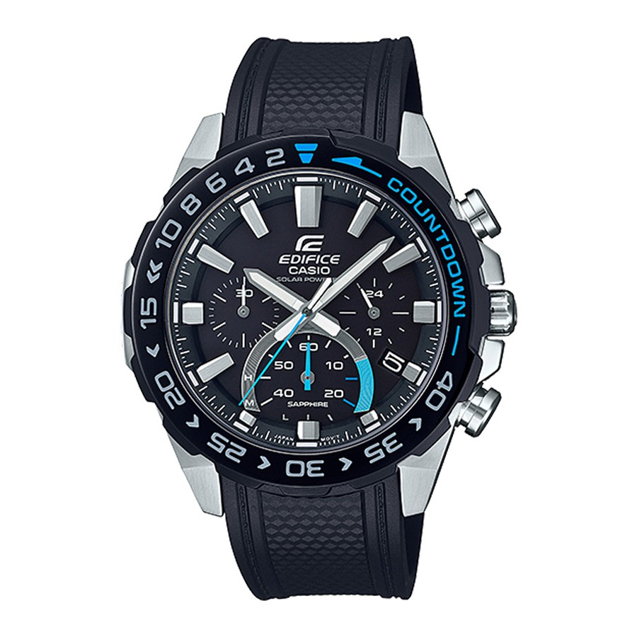 Casio Edifice นาฬิกาข้อมือผู้ชาย สายเรซิ่น รุ่น EFS-S550,EFS-S550PB,EFS-S550PB-1A,EFS-S550PB-1AV - สีเงิน