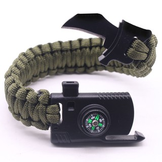 สายคล้องมือ กำไลคล้องมือ paracord bracelet (camping rescue) เข็มทิศ