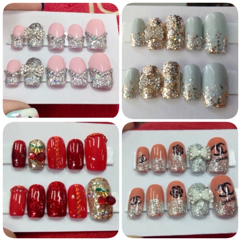 เล็บปลอมงานเจล 100% แถมกาว+ตะไบ ฟรี!!! งานอลังตัวจริงสวยแน่นอน