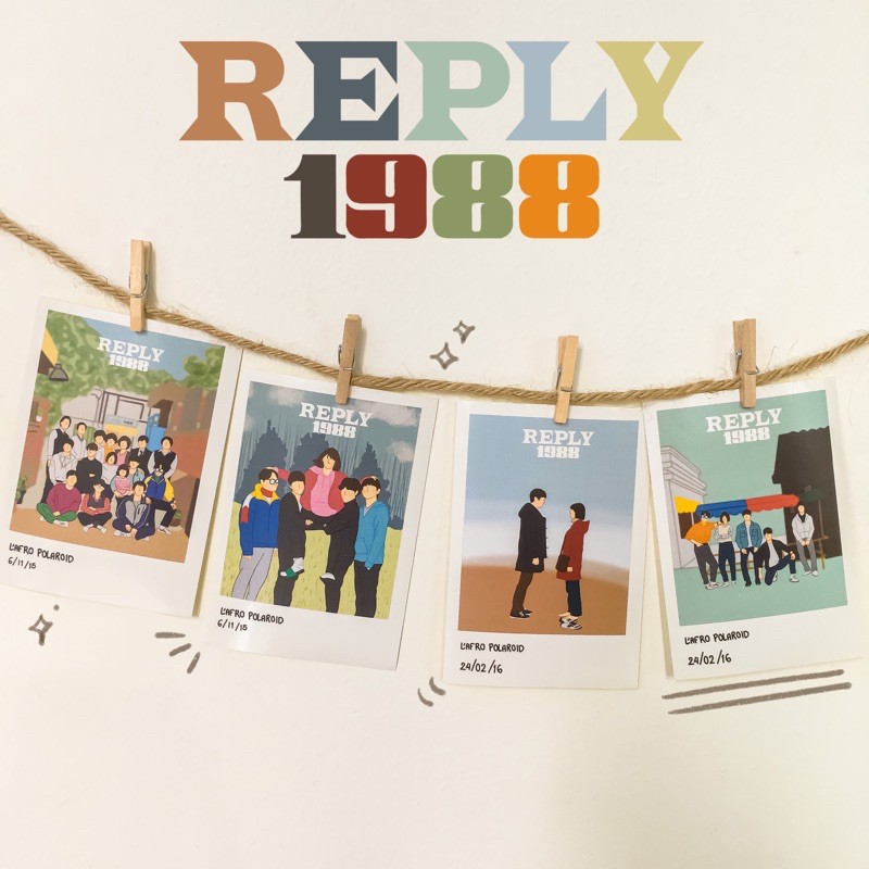 REPLY 1988 Polaroid Sticker Cards kdrama