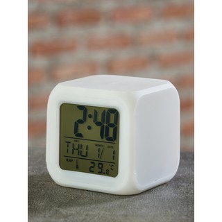 LED Desk Clock นาฬิกาตั้งโต๊ะดิจิตอลพร้อมไฟ LED นาฬิกาปลุก วัดอุณหภูมิได้ นาฬิกาปลุกดิจิตอล เปลี่ยนสีไฟได้