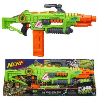 NERF Revoltinator Zombie Strike Toy Blaster Gun with Motorized Lights Sounds &amp; 18 Official Darts ปืนเนิร์ฟ ออโต้