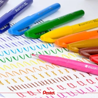 Pentel Brush Sign Pen ปากกาพู่กัน สีมาตรฐาน สำหรับ Calligraphy