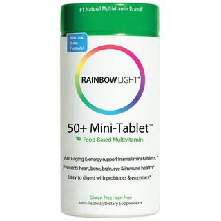 Rainbow Light, 50+ Mini-Tablet, Food-Based Multivitamin, 180 Mini-Tablets