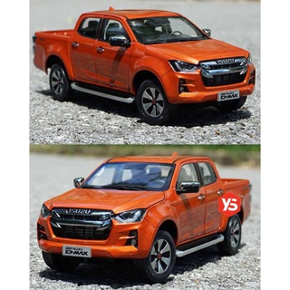 ใหม่ โมเดลรถบรรทุก สเกล 1:18 Diecast Isuzu D-Max สีส้ม สําหรับเก็บสะสม 2021